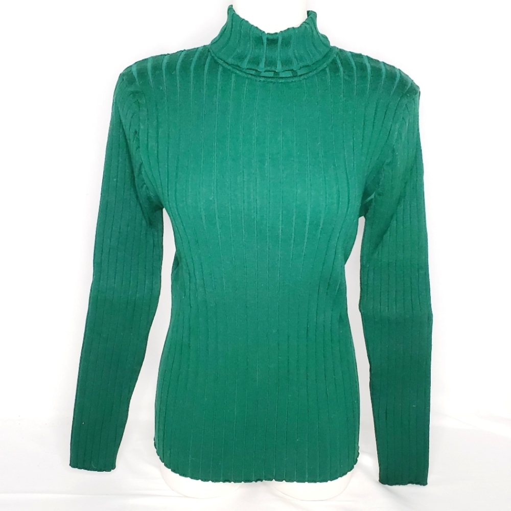 Abollria Turtleneck Long Sleeved Ribbed Sweater